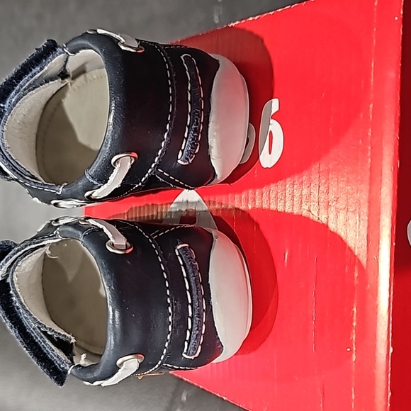 GARVALIN 50 aniversario Boys Shoe Navy Blue Leather Size 21 - Picture 6 of 8